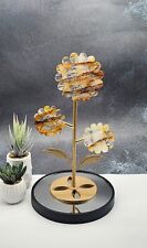 Golden Healer Hand Carved Sunflower Bouquet With Custom Stand, Crystal Energy  picture