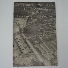 Allegheny County Fair Program Pittsburgh Pennsylvania 1935 Souvenir picture