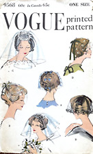 1950's  VOGUE  Veils Pattern 9568 One Size picture