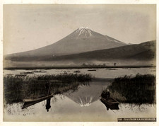 VINTAGE PHOTO JAPAN c.1880's/90's MOUNT FUJI FROM KASHIWABARA + 1 picture