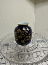 Vase ROYAL  PORZELLAN BAVARIA KPM GERMANY ECHT COBALT HANDARBEIT GOLD 4.5 Tall picture