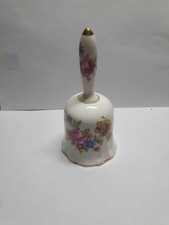 Vintage Hammerley Bone China Hand Bell Floral Gold Trim Made in England picture