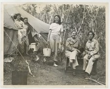 US Army Nurse WAC 1942 New Caledonia WWII Woman At War Camp Life Photo J15128 picture