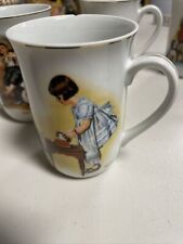 norman rockwell mugs 1981 Gold Trim Footed The Danbury Mint picture