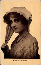 FLORENCE TURNER Silent Film Star Actress Vintage 1910s Postcard RPPC Style picture