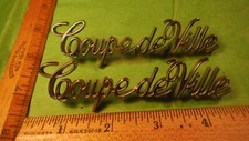 BV27 Cadillac Coupe deVille Roof Emblems Vintage 1976-79 CADY COUPE DEVILLE picture