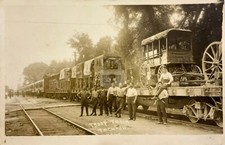 Trenton ON Ontario Canada WWI Troop Train  1914 RPPC Photo Postcard COPY picture