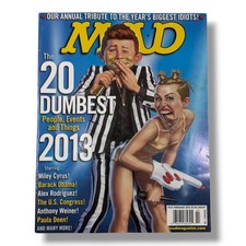 Mad Magazine #525 February 2014 20 Dumbest 2013 Miley Cyrus Alfred E Neuman picture