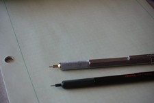 Rotring 800 (silver) + Rotring 600 0.5mm (green) mechanical drafting pencils picture
