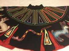 EUC VTG Handpainted 21' (7 Yard) L Traditional Folkloric Indonesian Dance Skirt picture