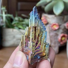 1pcs Rainbow Bismuth Crystals Metal Mineral Specimen display Halloween gift picture