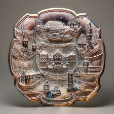 Vintage Bodensee Lake Constance Coppertone Souvenir Plaque Germany Austria picture