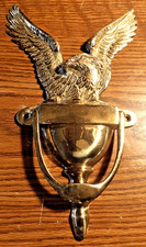 VINTAGE BRASS EAGLE DOOR KNOCKER  9 INCHES HIGH 5