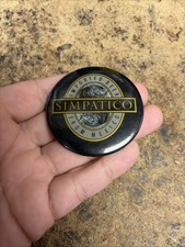 Vntg Simpatico Imported Beer Mexico Button Pin Alcohol Swag Flair Round Metal  picture