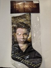 Vintage 2009 Twilight New Moon Edward Cullen Holiday Stocking NECA  picture