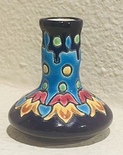 Vintage Emaux de longwy French Enamel Miniature Soliflore Vase form F3005 picture