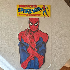 Vintage  Our Way Studios Spider-Man Jointed Paper Poster Marvel 1977 Unframed picture