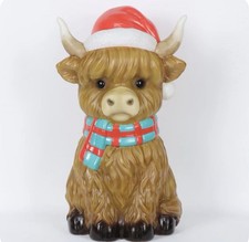 Lowes 2026 Highland Cow Blow Mold Christmas Holiday Living picture
