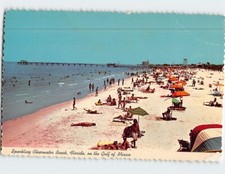 Postcard Sparkling Clearwater Beach Florida Gulf of Mexico Pier Beachgoers FL picture