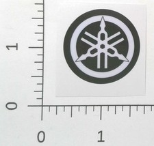 Yamaha Tuning Fork Black Round Logo Motorcycle ATV Jet Ski Sticker Decal picture