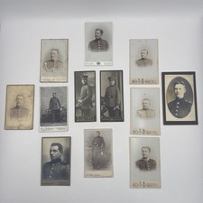Amazing Collection Of German WW1 CDV Portrait Photos - 12 World War Cabinet Card picture