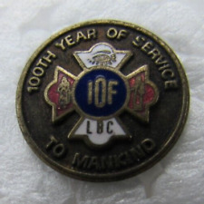 Vintage IOF Independent Order Foresters 100th Year Service Mankind Pin Pinback picture