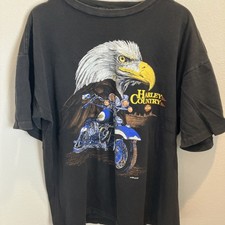 VTG 1993 Harley Davidson Harley Country Size XL T-Shirt Sturgis Eagle Biker picture