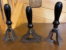 Set Of 3 Vintage Antique Keen Kutter Food/Pastry Choppers Cutters Wooden Handles picture