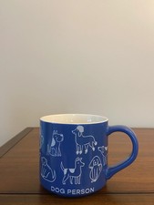Parker Lane Dog Person – Blue & White Dog Breed Stoneware Mug, 16 oz picture