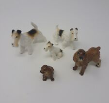 Miniature Porcelain Dogs Lot of 5 Terrier Spaniel figurines Collectible  picture
