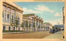1945 Postcard New York City Metropolitan Museum of Art linen posted picture