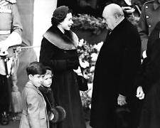 Winston Churchill QUEEN ELIZABETH II Prince Charles PRINCESS ANN 8.5X11 Photo picture