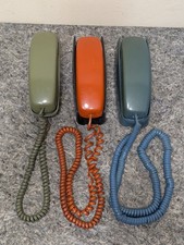 Lot 3 Vintage Trimline Wall Phones Bell Western Electric (Avocado Orange Blue) picture