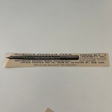 Lincoln Fountain Pen Co 108 Fulton St NYC 1895 Cosmopolitan Clipping SAH6-H4 picture
