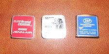 Mini MEASURING TAPE ~ Adv. ~TLC ~ Lot of 3, Vintage~ JENN AIR, ZEP, A B DICK picture