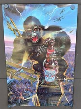 Vintage Original 1985 King Kong Movie Budweiser Beer Poster Busch Creative picture