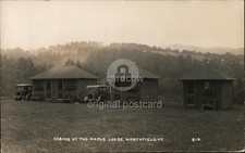 Northfield, Vermont VT Cabins The Maple Lodge 1935 Johnson Original Vintage RPPC picture