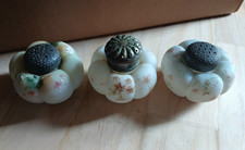 Mt. Washington Tomato Shakers Art Glass With Metal Tops picture