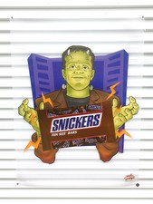1997 M&M Mars Universal Monsters Halloween Banners Frankenstein & Bride 36x48 picture