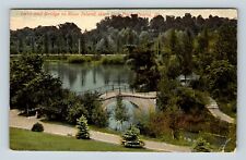 Peoria IL, Lake, Bridge, Glen Oak Park, Illinois c1915 Vintage Postcard picture