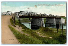 1911 Vauxhall Bridge Over River London Ontario Canada Posted Antique Postcard picture