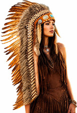 Extra Long Feather Headdress 130 Cm Festival Headpiece picture