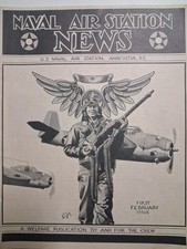 WWII 1944 US NAVAL AIR STATION ANACOSTIA D.C. News FIGHTER PILOTS Aviation picture
