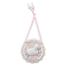 Baptized in Christ Crib Medal Pink Lot of 3 Size 3.5 in Dia x 0.5 in D picture