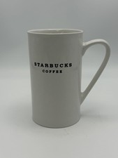 Vintage 2003 Starbucks Coffee Tall White Ceramic Mug picture