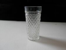 1960s Anchor Hocking Cut Diamond Quilted Pattern Clear Glass Tumbler picture