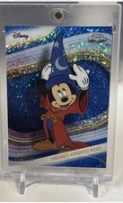 2025 Topps Chrome Disney Sorcerer's Apprentice Mickey Blue Mini Diamond /150 picture