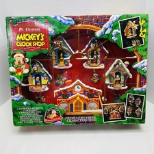 Vtg Mr. Christmas Mickey's Clock Shop Animated Disney Holiday Cuckoo 1993 NIB picture