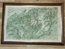 RARE 1962 US Army Corps Engineers 3D Plastic Relief Map Knoxville & Asheville picture