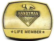 1996 Handyman Club Of America Life Member Gold Tone Vintage Waist Belt Buckle picture